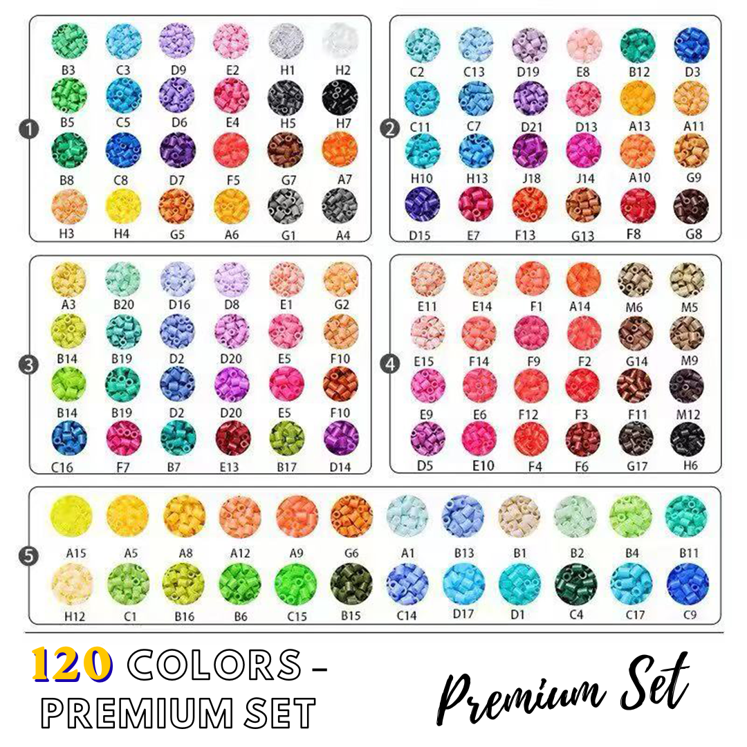Premium Set – 120 Colors fuse bead assortment