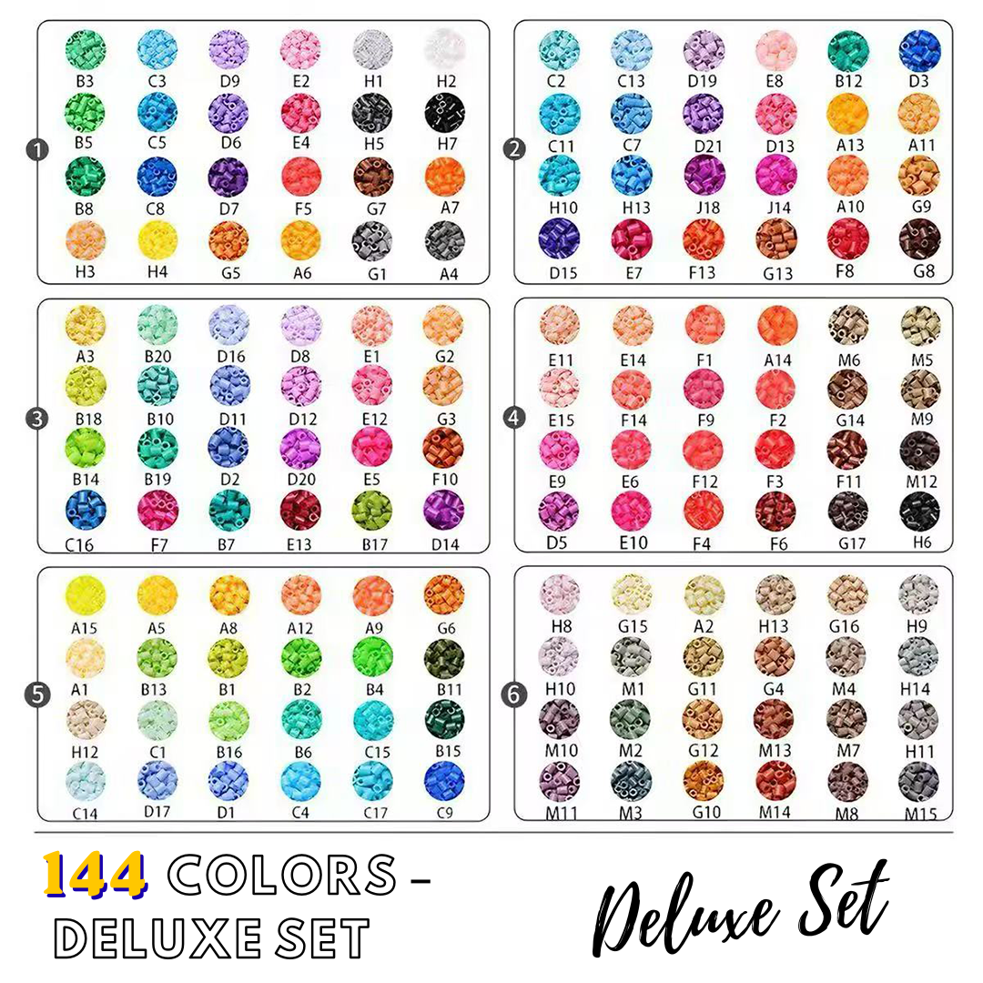 Deluxe Set – 144 Colors fuse bead assortment