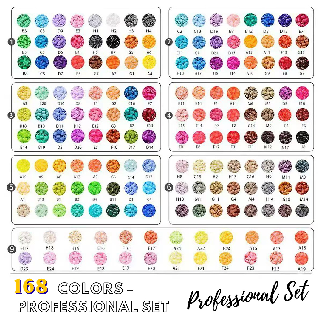 Professional Set – 168 Colors fuse bead assortment