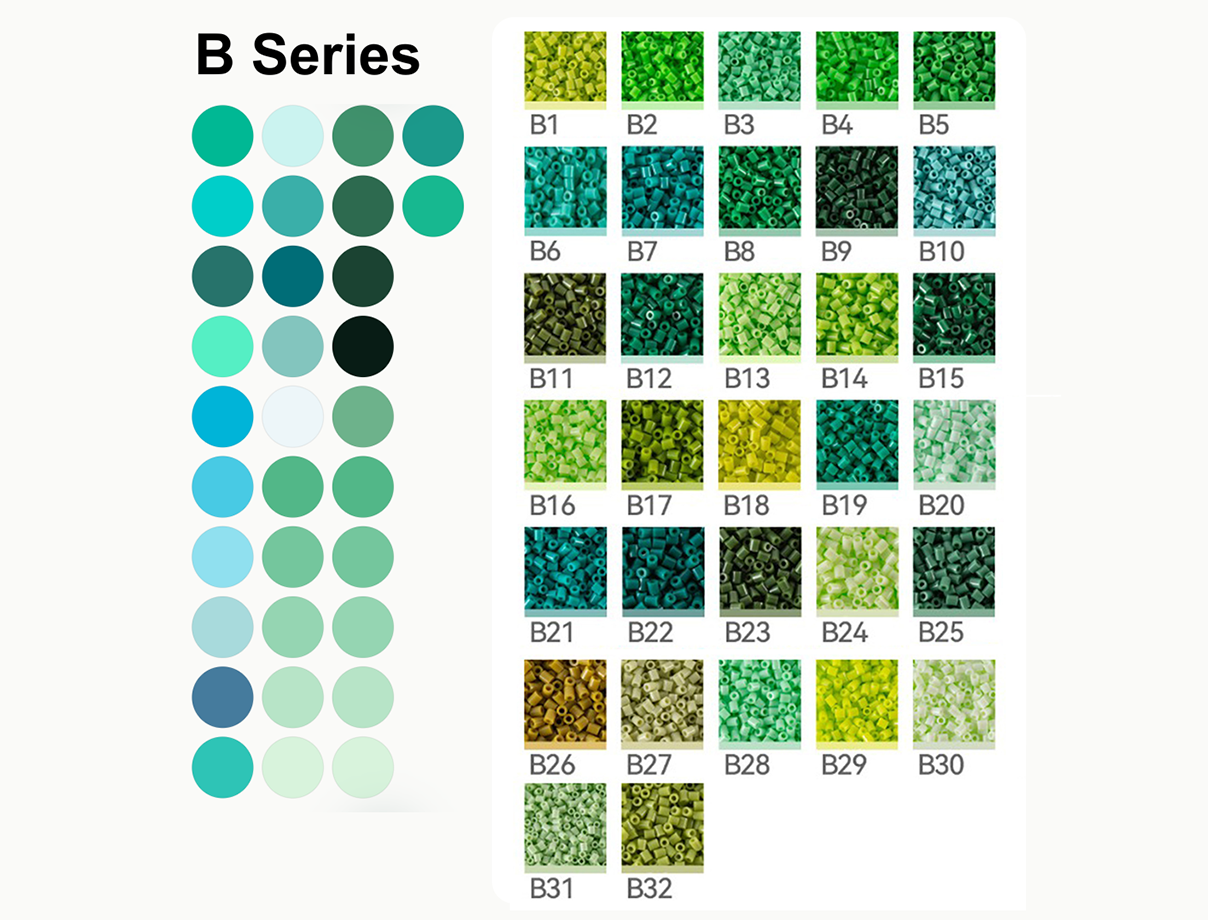 JoyBeans Craft B Series · 32 Colors color card